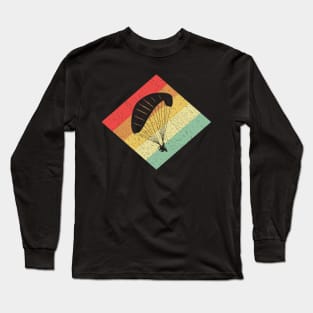 Retro Vintage 80s Paragliding Gift For Paragliders Long Sleeve T-Shirt